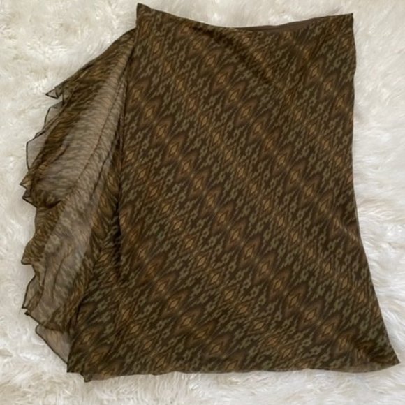 Lauren Ralph Lauren Silk Tahiti skirt with side sash - Picture 2 of 5